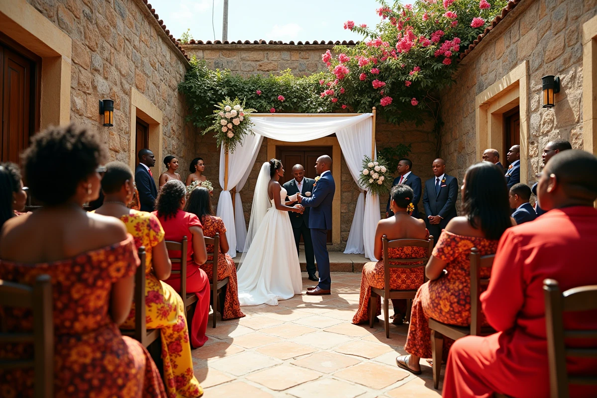 Cérémonie de mariage avec invités à Cape Verde